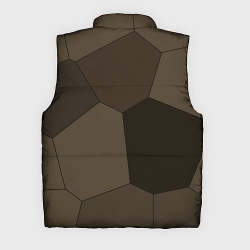 Мужской жилет Тёмно-коричневый крупная мозаика / 3D-Черный – фото 2