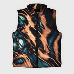 Мужской жилет Абстракция тёмный бирюзово-медный