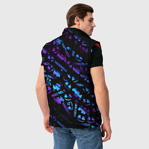 Мужской жилет Marshmello neon club / 3D-Красный – фото 4