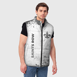 Мужской жилет Saints Row - white gradient вертикально, цвет: 3D-черный — фото 2
