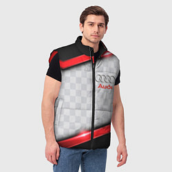 Мужской жилет AUDI auto texture, цвет: 3D-красный — фото 2