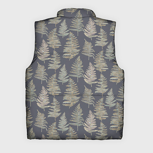 Мужской жилет Паттерн из листьев папоротника / 3D-Светло-серый – фото 2