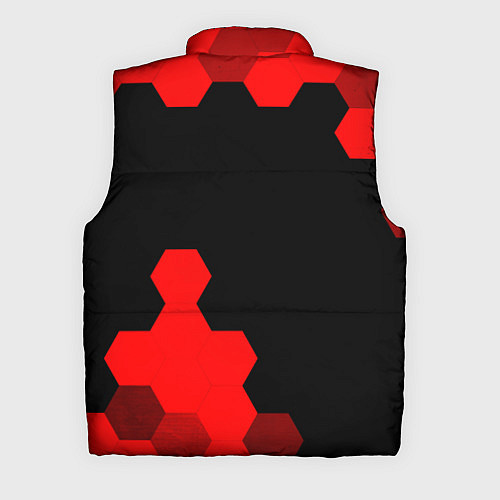 Мужской жилет Lamborghini - red gradient вертикально / 3D-Черный – фото 2