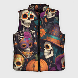 Мужской жилет Хэллоуин страшилки черепа, цвет: 3D-светло-серый