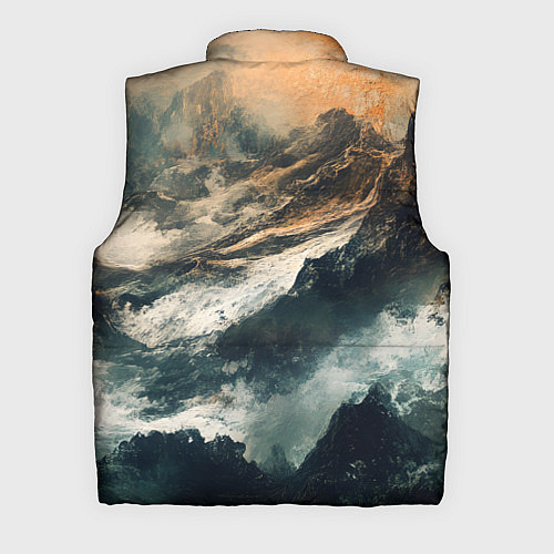 Мужской жилет Иллюстрация хаоса в грубом стиле / 3D-Черный – фото 2