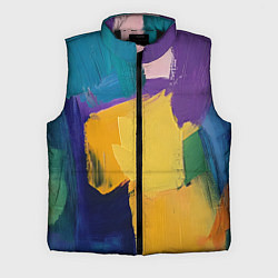 Мужской жилет Мазки красок, цвет: 3D-черный