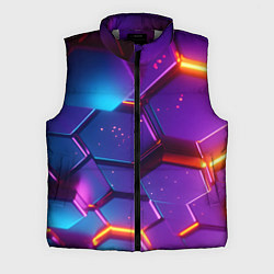 Мужской жилет Трехмерные соты с эффектом неона, цвет: 3D-светло-серый
