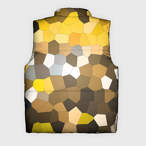 Мужской жилет Желто белая мозаика / 3D-Черный – фото 2