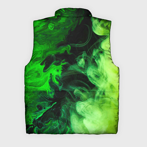 Мужской жилет Ядовитый зеленый дым / 3D-Черный – фото 2