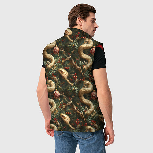 Мужской жилет Паттерн со змеями и елкой / 3D-Красный – фото 4