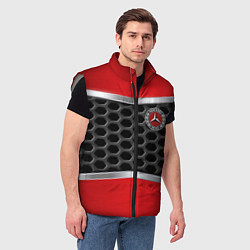 Мужской жилет Mercedes benz carbon steel, цвет: 3D-светло-серый — фото 2