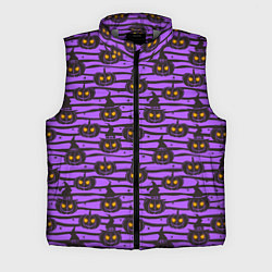Мужской жилет Хэллоуин - тыква со светящимися глазами