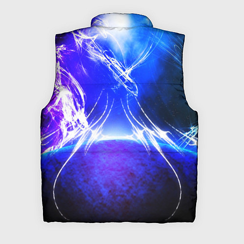 Мужской жилет Неоновый шторм текстура / 3D-Черный – фото 2