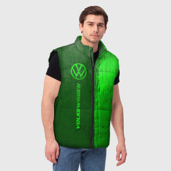 Мужской жилет Volkswagen - green gradient по-вертикали, цвет: 3D-черный — фото 2