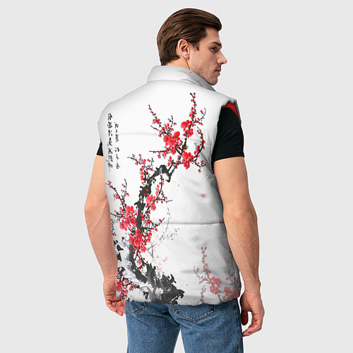 Мужской жилет Китайская слива / 3D-Красный – фото 4