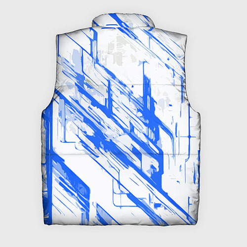 Мужской жилет Синие полосы на белом фоне / 3D-Черный – фото 2