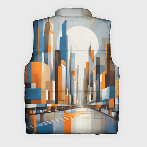 Мужской жилет Архитектура город абстракция / 3D-Черный – фото 2