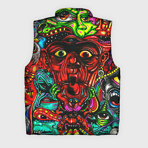 Мужской жилет Мексиканский стиль психоделика / 3D-Черный – фото 2
