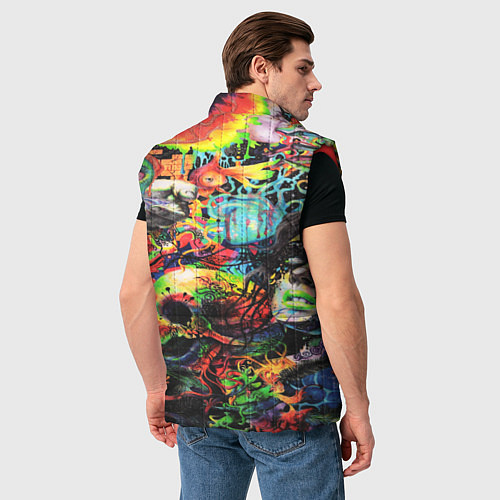 Мужской жилет Кислотные рисунки психоделика / 3D-Красный – фото 4