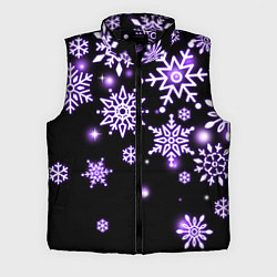Мужской жилет Снежинки в неоне, цвет: 3D-черный