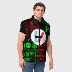 Мужской жилет Twenty one pilots music steel, цвет: 3D-черный — фото 2