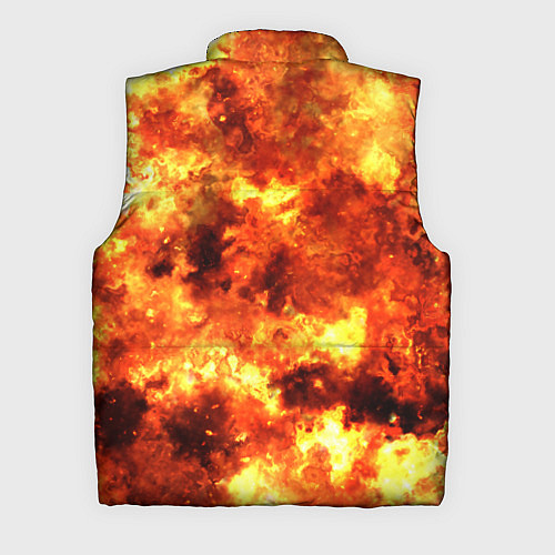 Мужской жилет Ядерный взрыв огонь / 3D-Черный – фото 2