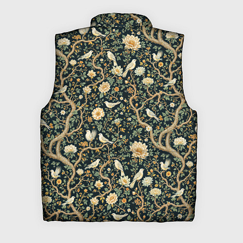 Мужской жилет Узор с птицами зеленый / 3D-Черный – фото 2