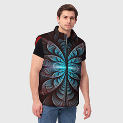 Мужской жилет Оптический узор психоделика, цвет: 3D-красный — фото 2