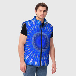 Мужской жилет Абстрактный узор психоделика, цвет: 3D-светло-серый — фото 2