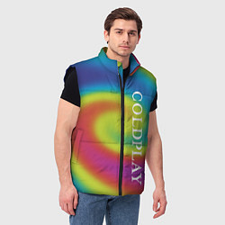 Мужской жилет Coldplay moon music album, цвет: 3D-черный — фото 2