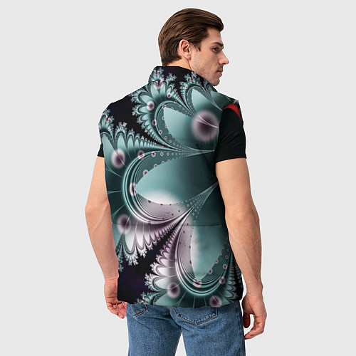 Мужской жилет Фракталы узорный стиль / 3D-Красный – фото 4