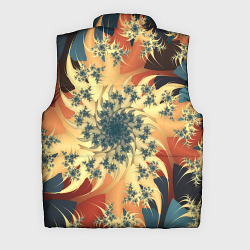 Мужской жилет Оптические узоры фракталы / 3D-Черный – фото 2