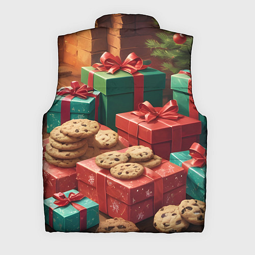 Мужской жилет Новый год печенье / 3D-Светло-серый – фото 2