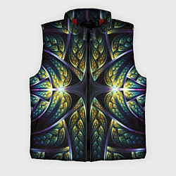 Мужской жилет Оптический узор из фрактала, цвет: 3D-красный