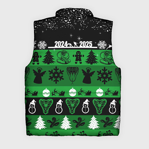 Мужской жилет Новогодняя с оленями и змеями / 3D-Светло-серый – фото 2