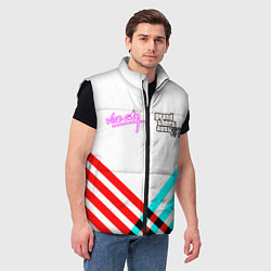 Мужской жилет GTA6 vice city line, цвет: 3D-черный — фото 2