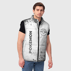 Мужской жилет Pokemon - white gradient вертикально, цвет: 3D-черный — фото 2