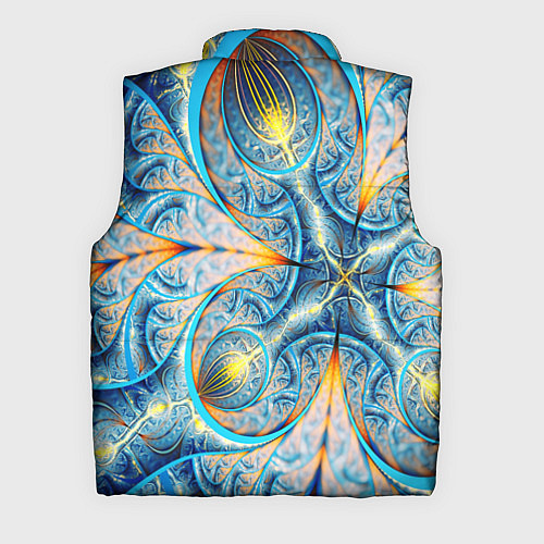 Мужской жилет Оптический узор фрактальный / 3D-Светло-серый – фото 2