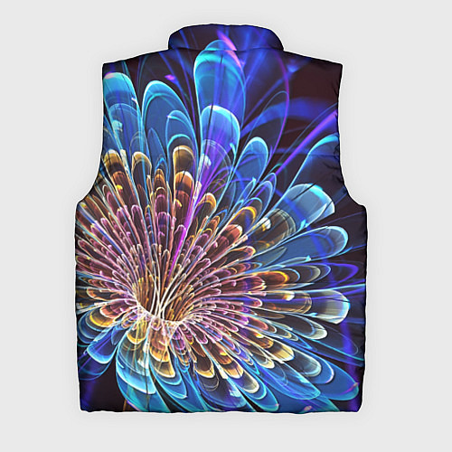 Мужской жилет Оптический цветок узор / 3D-Черный – фото 2