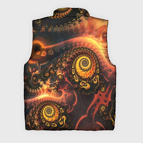 Мужской жилет Оптические узоры фракталы / 3D-Красный – фото 2