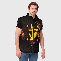 Мужской жилет Doom fire, цвет: 3D-черный — фото 2