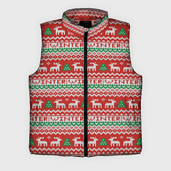 Мужской жилет Deer christmas pattern