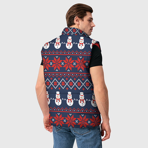 Мужской жилет Christmas Background / 3D-Красный – фото 4