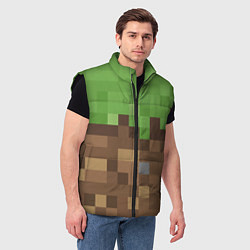 Мужской жилет Earth - Minecraft, цвет: 3D-черный — фото 2