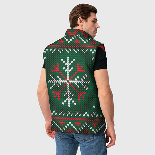 Мужской жилет Knitted Snowflake Pattern / 3D-Красный – фото 4