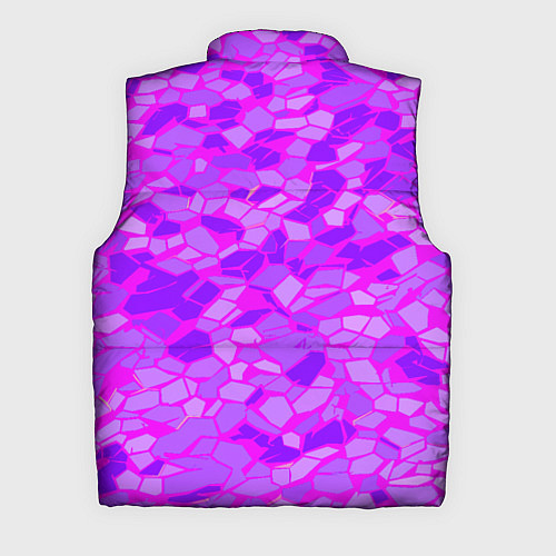 Мужской жилет Фиолетовые плитки на розовом фоне / 3D-Красный – фото 2