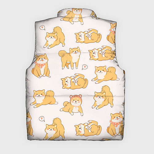 Мужской жилет Паттерн сиба ину / 3D-Черный – фото 2