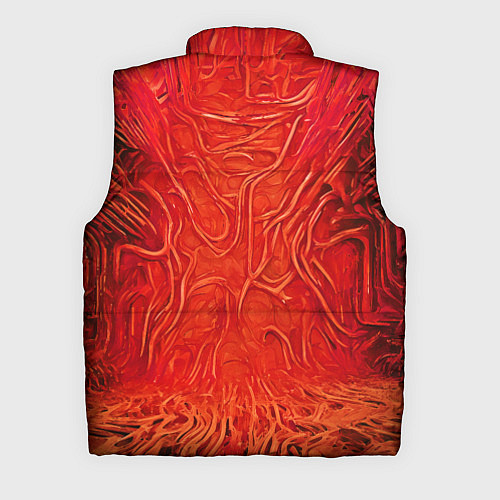 Мужской жилет Красный симбионт абстракция / 3D-Черный – фото 2