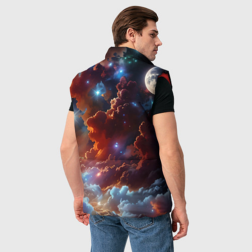Мужской жилет Космические звезды / 3D-Красный – фото 4