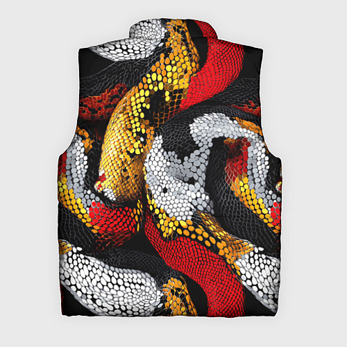Мужской жилет Яркий змеиный паттерн / 3D-Черный – фото 2
